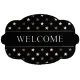 Sdim Οβάλ Πατάκι Εισόδου Μοκέτα με Αντιολισθητικό Υπόστρωμα Prestige Shape 010 Welcome Stars Μαύρο 50x75εκ.