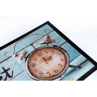 Πατάκι Εισόδου Μοκέτα με Αντιολισθητικό Υπόστρωμα Image 057 Home Sweet Home Clock 45x75εκ Πάχους 6mm Sdim