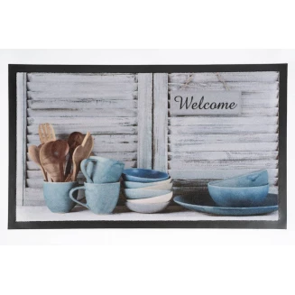 Πατάκι Εισόδου Μοκέτα με Αντιολισθητικό Υπόστρωμα Image 162 Dishes 45x75εκ Πάχους 6mm Sdim