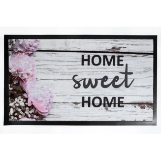 Πατάκι Εισόδου Μοκέτα με Αντιολισθητικό Υπόστρωμα Image 175 Home Sweet Home Peonies 45x75εκ Πάχους 6mm Sdim