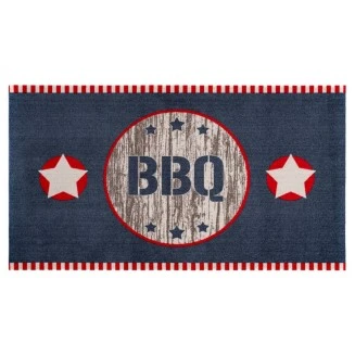 Πατάκι Κουζίνας με Αντιολισθητικό Υπόστρωμα BBQ MAT 530 BBQ 2-Stars Wood 67x120εκ Sdim