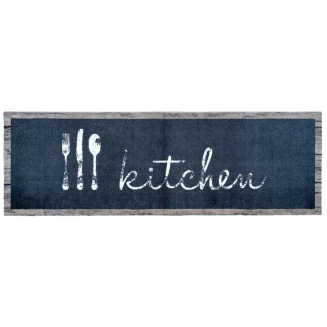 Πατάκι Κουζίνας με Αντιολισθητικό Υπόστρωμα Cook & Wash 195 Chalk Kitchen Γκρί/Ανθρακί 50x150εκ Sdim