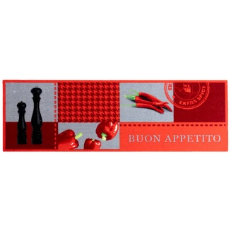 Πατάκι Κουζίνας με Αντιολισθητικό Υπόστρωμα Cook & Wash 301 Buon Apptito Κόκκινο 50x150εκ Sdim