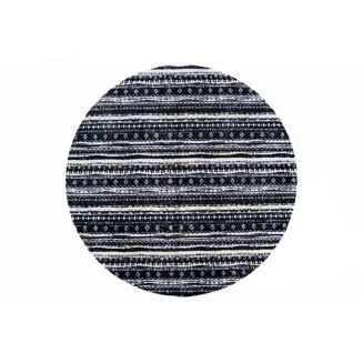 Στρογγυλό Πατάκι Κουζίνας με Αντιολισθητικό Υπόστρωμα Universal 088 Ethnik Black Φ100εκ Sdim