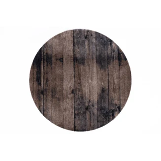 Στρογγυλό Πατάκι Κουζίνας με Αντιολισθητικό Υπόστρωμα Universal 700 Wood Brown Φ100εκ Sdim