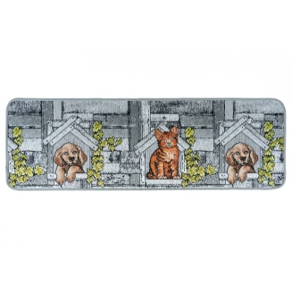 Πατάκι Κουζίνας με Αντιολισθητικό Υπόστρωμα Collage 9704 Γκρί 50x150εκ Sdim