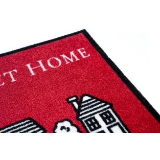 Πατάκι Εισόδου Μοκέτα με Αντιολισθητικό Υπόστρωμα Ambiance 791 Home Sweet Home Red 50x75εκ Πάχους 8mm Sdim