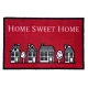Sdim Πατάκι Εισόδου Μοκέτα με Αντιολισθητικό Υπόστρωμα Ambiance 791 Home Sweet Home Red 50x75εκ. Πάχους 8mm