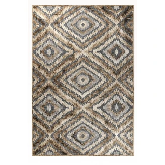 Χαλί Καλοκαιρινό 200x250 Tzikas carpets Boheme 00008-957 Καφε-Γκρι