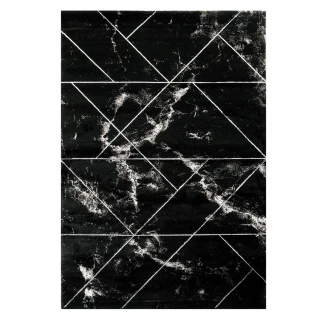 Σετ Πατάκια 3 Τεμαχίων Tzikas carpets Craft 23299-990 Μαυρο-Ασημι