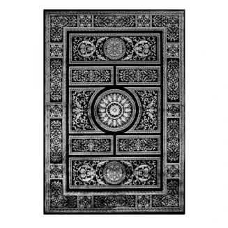 Σετ Πατάκια 3 Τεμαχίων Tzikas carpets Craft 23623-995 Μαυρο-Ασημι