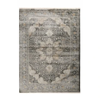 Χαλί 133x190 Tzikas carpets Empire 34344-970 Μαυρο-Χρυσο