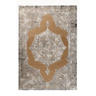 Χαλί Καλοκαιρινό 133x190 Tzikas carpets Harmony 37208-795 Καφε-Γκρι