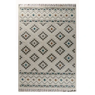 Πατάκια Καλοκαιρινά Σετ 3 Τεμ. Tzikas carpets Tenerife 54097-230 Μπλε