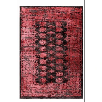Χαλί 200x290 Tzikas carpets Karma 00164-910 Κοκκινο-Μαυρο