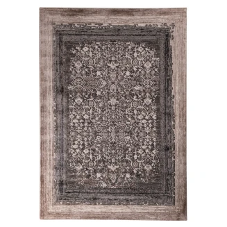Χαλί 200x290 Tzikas carpets Elements 39800-995 Μαυρό-Ασημί