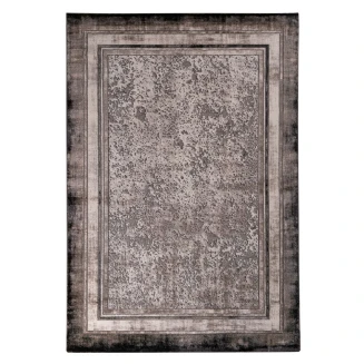Χαλί 200x290 Tzikas carpets Elements 76021-995 Μαυρό-Ασημί
