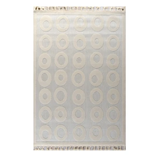 Χαλί Καλοκαιρινό 160x230 Tzikas carpets Tenerife 75074 Λευκό-Κρέμ