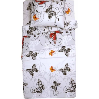 Viopros Σετ Σεντόνια Κούνιας 120x165 1826 Φανέλλα Λευκό