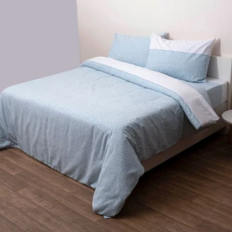 Viopros Σετ Σεντόνια King Size 270x275 2557 Φανέλλα Μπλε