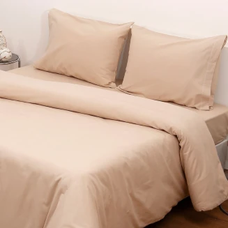 Viopros Σετ Σεντόνια King Size 270x275 3100 Φανέλλα Μπεζ
