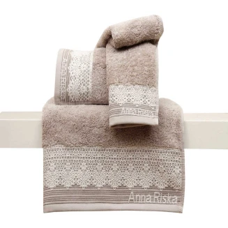 Anna Riska Πετσέτα 50x100 Karla 2 Beige