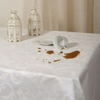 Τραπεζομάντηλο Αλέκιαστο 80x80 Viopros Μιράντα Λευκό