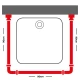 170x80 Ø 28 mm chrome βραχίονας μπάνιου γωνιακός Sealskin