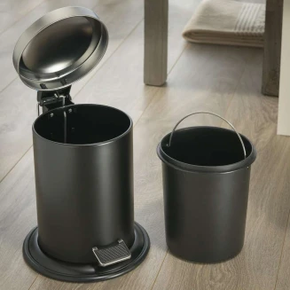 Κάδος Απορριμμάτων 3L Sealskin Acero Μαύρος