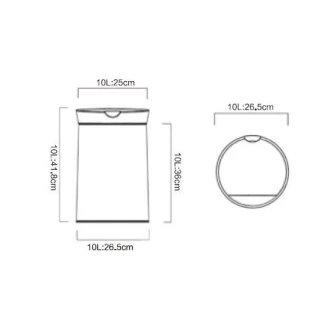Κάδος Αυτόματος Με Φωτοκύτταρο Ø26,5x41,8cm Mrshome 10Lt Ανθρακί