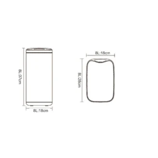 Κάδος Αυτόματος Με Φωτοκύτταρο 18x28x37cm Mrshome 8Lt Κόκκινο Βουργουνδίας