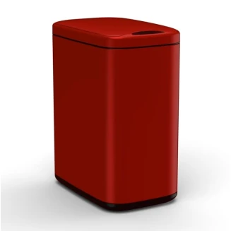 Κάδος Αυτόματος Με Φωτοκύτταρο 18x28x37cm Mrshome 8Lt Κόκκινο Βουργουνδίας