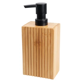 Δοχείο Κρεμοσάπουνου Από Bamboo Με Αντλία Από ABS 8.5x6.6x17.5cm MRShome