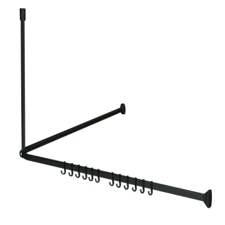 Βραχίονας Μπάνιου Γωνιακός Sealskin Easy Roll Black