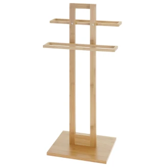 Επιδαπέδια Κρεμάστρα 2 Θέσεων Από Bamboo 37x25x85cm MRShome