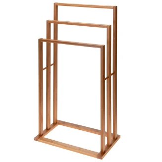 Επιδαπέδια Κρεμάστρα 3 Θέσεων Από Bamboo 40x24.5x82cm MRShome
