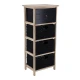 Έπιπλο MDF με 1 Ράφι και 3 Συρτάρια 37.5x27.5x86cm Μαύρο MRShome