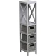 Έπιπλο MDF με 1 Ράφι και 3 Συρτάρια Γκρι 17x24x82cm MRShome