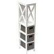 Έπιπλο MDF με 1 Ράφι και 3 Συρτάρια Γκρι/Λευκό 17x24x82cm MRShome