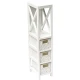 Έπιπλο MDF με 1 Ράφι και 3 Συρτάρια Λευκό 17x24x82cm MRShome