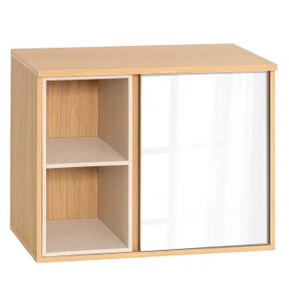 Έπιπλο Μπάνιου με Καθρέπτη 60x20x45cm Μπέζ-Λευκό MRShome