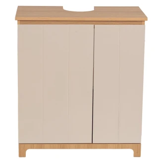 Έπιπλο Νιπτήρα Ξύλινο 62x30x70cm Μπέζ-Καφέ MRShome