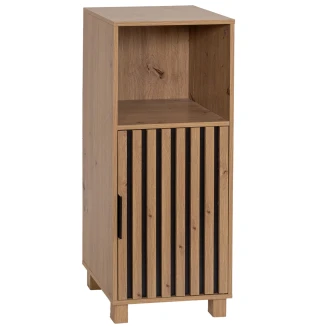 Έπιπλο Ξύλινο Με Ντουλάπι και Ράφι Καφέ 35x30x86cm MRShome