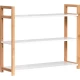 Έπιπλο από Bamboo με 3 Ράφια MDF Καφέ/Λευκό 64x20x53cm MRShome