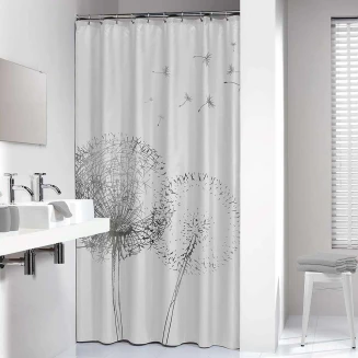 Κουρτίνα Μπάνιου 180x200 Υφασμάτινη Sealskin Flow Black