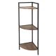 Γωνιακή Ραφιέρα με 3 Ράφια Iron/MDF 23.5x23.5x76cm MRShome