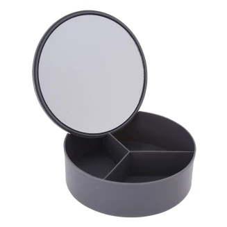 Κουτί Αποθήκευσης PP Με Καθρέπτη 14x5cm Cool Grey-10C MRShome