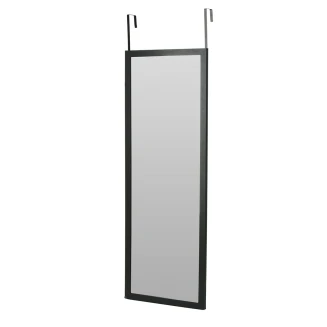 Κρεμαστός Καθρέπτης Για Πόρτα Από MDF 34x94cm Black MRShome