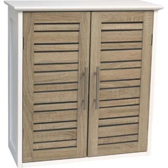 Ντουλάπι Τοίχου MDF Λευκό-Καφέ 52x22x55cm MRShome