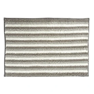 Πατάκι Μπάνιου 60x40cm Γκρί-Λευκό MRShome